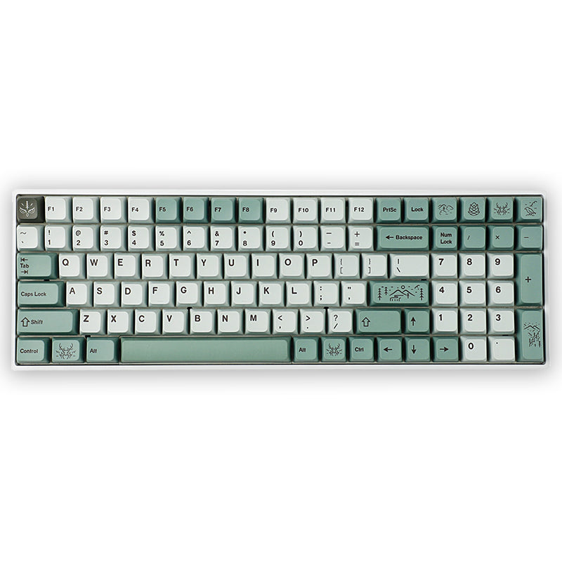 White on Black Keycaps | Keycaps Nation