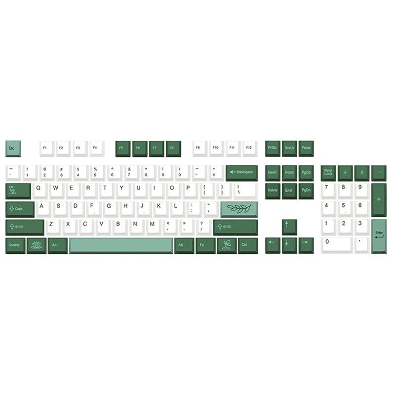 Flat Keycaps Design Matcha Keycaps | Keycaps Nation