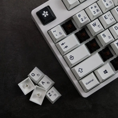 White and Black Keycaps