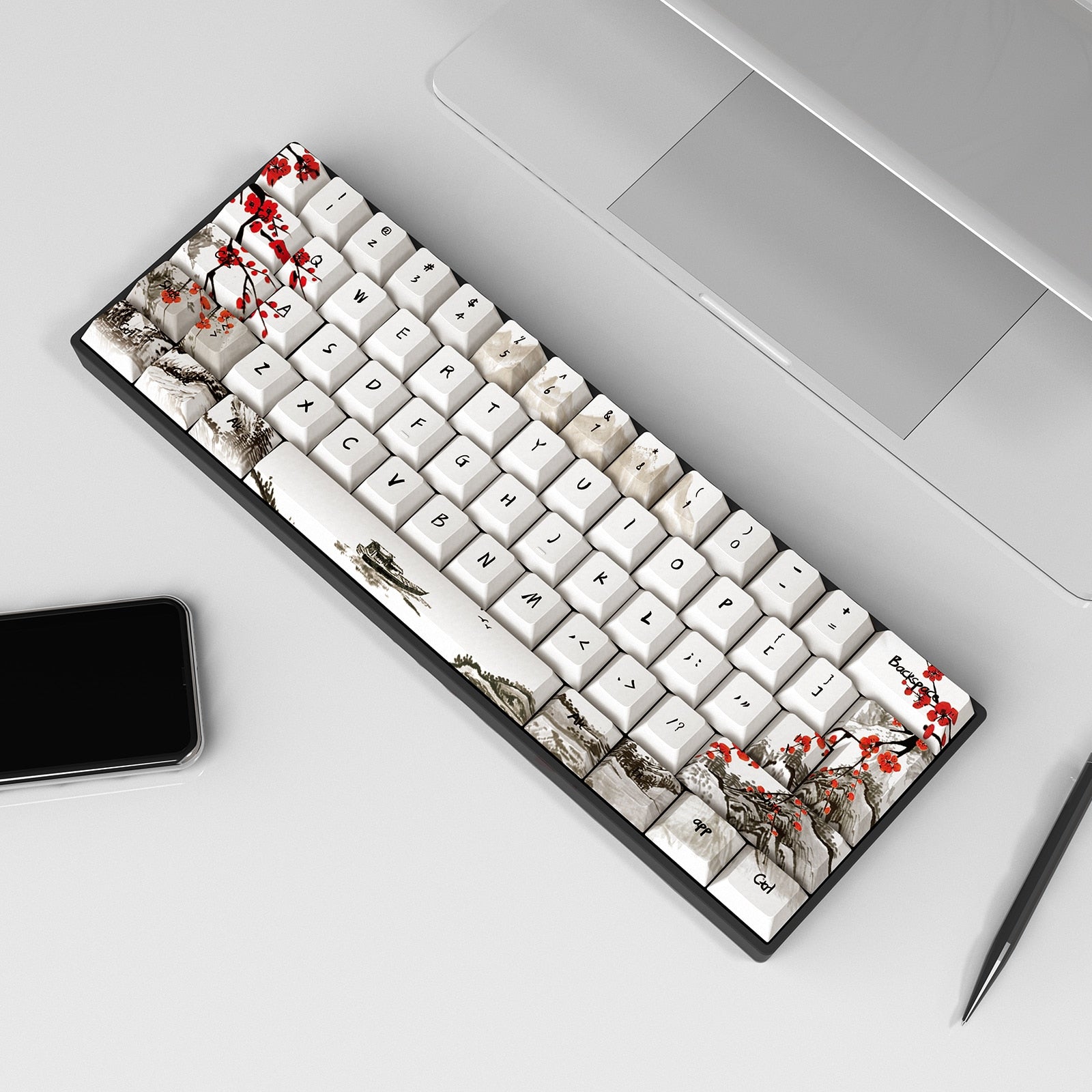 FANGCHENG Keycaps 110 Sleutels Wangjiang Plum Blossom PBT Five Sides Dye Subbed Oem Profiel Russische Keycap Voor Diy Mechanisch Toetsenbord Rubber Keycaps FANGCHENG Keycaps 110 Sleutels Wangjiang Plum Blossom PBT Five Sides Dye Subbed Oem Profiel Russische Keycap Voor Diy Mechanisch Toetsenbord Rubber Keycaps